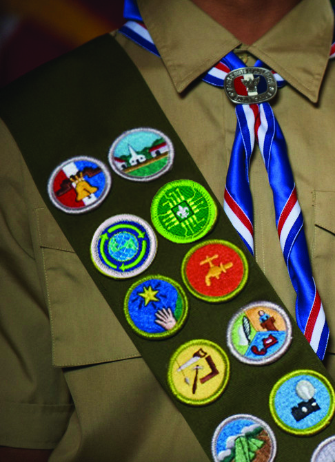 merit badge placement on shirt